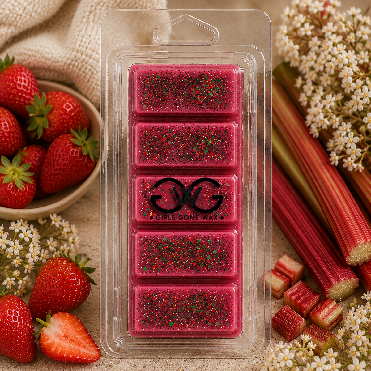 'Strawberry & Rhubarb' Wax Melts