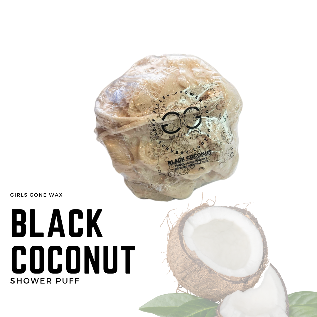 'Black Coconut' Shower Puff